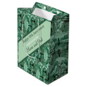 Sac Cadeau Moyen 38e anniversaire du Mariage Green Beryl (Dos Angle)