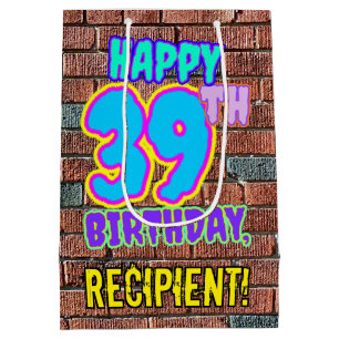 Sac Cadeau Moyen 39e anniversaire : Amusant, Graffiti urbain inspir