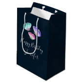 Sac Cadeau Moyen 3 Joli Pastel Aquarelle Papillons Anniversaire (Dos Angle)