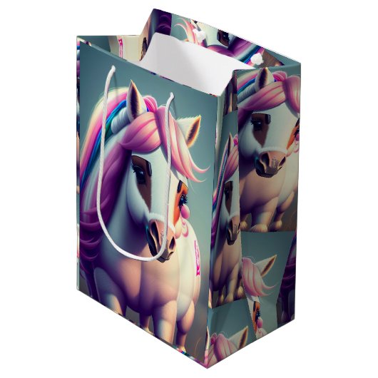 Sac Cadeau Moyen 3D Spirit Pony 2 (Devant Angle)