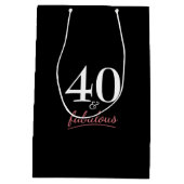 Sac Cadeau Moyen 40 et Fabuleux anniversaire (Dos)
