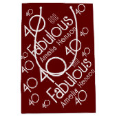 Sac Cadeau Moyen 40 et fabuleux moderne 40e anniversaire (Devant)