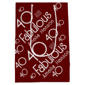 Sac Cadeau Moyen 40 et fabuleux moderne 40e anniversaire (Dos)
