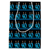 Sac Cadeau Moyen 40e anniversaire avec des bougies (Dos)