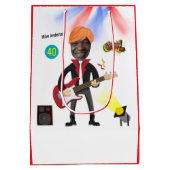 Sac Cadeau Moyen 40e Rockstar 🎸 Funky Birthday Guitar (Dos)