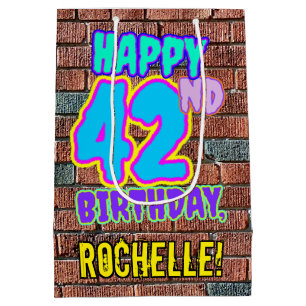 Sac Cadeau Moyen 42e anniversaire : Amusant, Graffiti urbain inspir