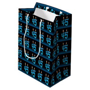 Sac Cadeau Moyen 45e anniversaire avec des bougies