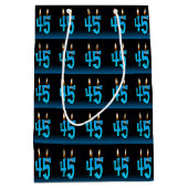 Sac Cadeau Moyen 45e anniversaire avec des bougies (Devant)