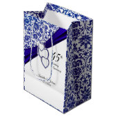 Sac Cadeau Moyen 45e anniversaire du Mariage Sapphire (Devant Angle)