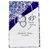 Sac Cadeau Moyen 45e anniversaire du Mariage Sapphire (Devant)