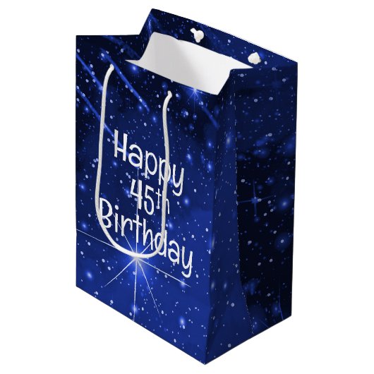 Sac Cadeau Moyen 45e anniversaire Star Galaxy (Devant Angle)