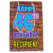 Sac Cadeau Moyen 46e anniversaire : Amusant, Graffiti urbain inspir (Devant)