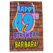 Sac Cadeau Moyen 49e anniversaire : Amusant, Graffiti urbain inspir (Devant)