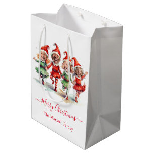 Sac Cadeau Moyen 4 Photos elfes de Noël