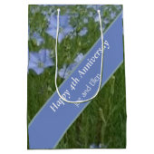 Sac Cadeau Moyen 4e anniversaire Mariage modifiable (Dos)