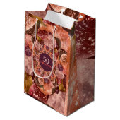 Sac Cadeau Moyen 50 et ballons roses pourpres fabuleux de (Dos Angle)