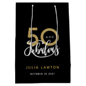 Sac Cadeau Moyen 50 et fabuleuse fête moderne et design (Dos)