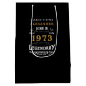 Sac Cadeau Moyen 50e anniversaire 1973 Ajouter Nom Père légendaire (Dos)