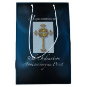 Sac Cadeau Moyen 50e anniversaire de l'ordination du prêtre (Devant)