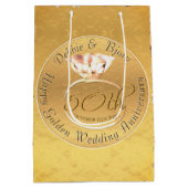 Sac Cadeau Moyen 50e anniversaire de Mariage pilule Rose (Dos)