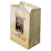 Sac Cadeau Moyen 50e anniversaire d'ordination Anges à l'autel (Dos Angle)