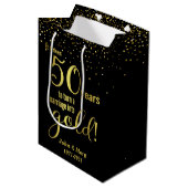 Sac Cadeau Moyen 50e anniversaire du Mariage (Devant Angle)