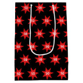 Sac Cadeau Moyen 50e anniversaire étoile rouge (Dos)