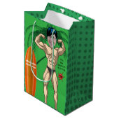 Sac Cadeau Moyen 50e anniversaire 💪 🤣 Mens Funny Bodybuilder Musc (Devant Angle)