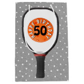 Sac Cadeau Moyen 50e anniversaire Pickleball sur Paddle (Devant)