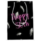 Sac Cadeau Moyen 50e Anniversaire Plumes Sac-cadeau moyen (Devant)