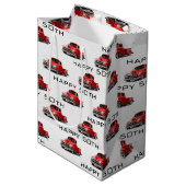 Sac Cadeau Moyen 50e Anniversaire Retro Camion Rouge - Sac-cadeau m (Devant Angle)