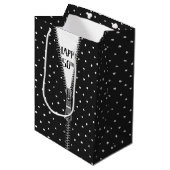 Sac Cadeau Moyen 50e anniversaire Zipper en Pois (Devant Angle)