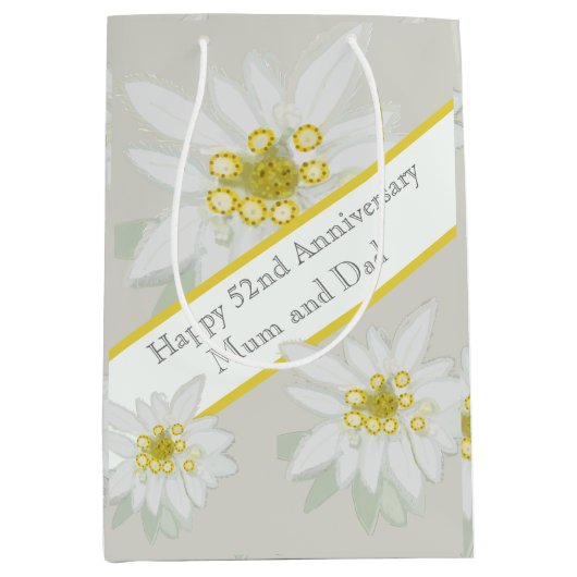 Sac Cadeau Moyen 51e anniversaire du Mariage (Devant)