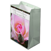 Sac Cadeau Moyen 53e anniversaire du Mariage Rose rose (Dos Angle)