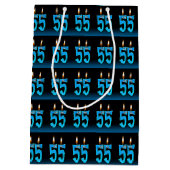 Sac Cadeau Moyen 55e anniversaire avec des bougies (Dos)