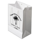Sac Cadeau Moyen 55th Wedding Anniversary Palm Trees (Devant Angle)