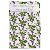 Sac Cadeau Moyen 56e anniversaire du Mariage Globe Amaranth (Devant)