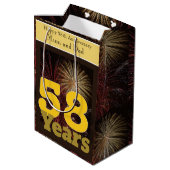 Sac Cadeau Moyen 58e anniversaire du Mariage (Dos Angle)