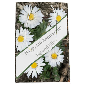 Sac Cadeau Moyen 5e anniversaire, modifiable