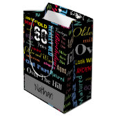 Sac Cadeau Moyen 60e anniversaire heureux en style Graffiti (Dos Angle)