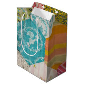 Sac Cadeau Moyen 60e anniversaire Motif de courtepointe avec aiguil (Dos Angle)