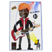 Sac Cadeau Moyen 60th Mens 🎸 🤣 Rockstar Anniversaire Guitare Funk (Devant)