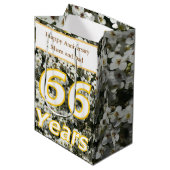 Sac Cadeau Moyen 66e anniversaire modifiable (Devant Angle)