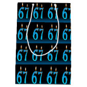 Sac Cadeau Moyen 67ème anniversaire avec bougies (Dos)