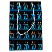 Sac Cadeau Moyen 70e anniversaire avec des bougies (Devant)