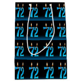 Sac Cadeau Moyen 72e anniversaire avec bougies (Devant)