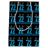 Sac Cadeau Moyen 72e anniversaire avec bougies (Dos)