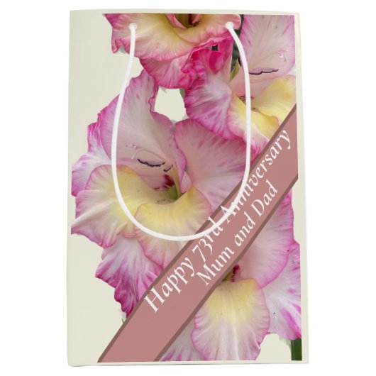 Sac Cadeau Moyen 73e anniversaire modifiable (Devant)