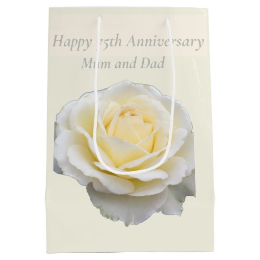 Sac Cadeau Moyen 75e anniversaire modifiable (Dos)