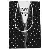 Sac Cadeau Moyen 75e anniversaire Zipper en Pois (Devant)